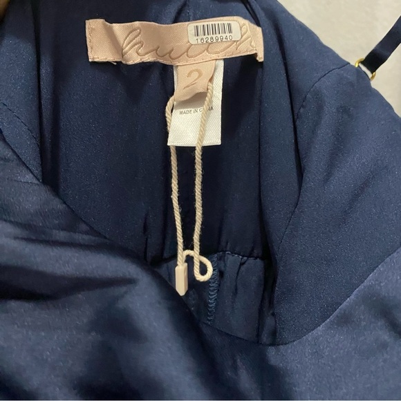 Hutch Toni Barre Sleeveless Tulle Maxi Dress Navy Blue Satin Gown Balletcore 2 - Picture 6 of 10